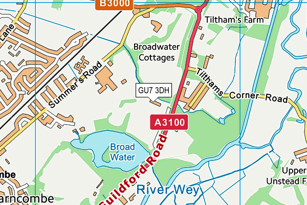 GU7 3DH map - OS VectorMap District (Ordnance Survey) GU7 3DH map - OS VectorMap District (Ordnance Survey)