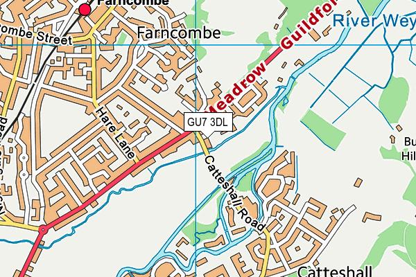 GU7 3DL map - OS VectorMap District (Ordnance Survey) GU7 3DL map - OS VectorMap District (Ordnance Survey)