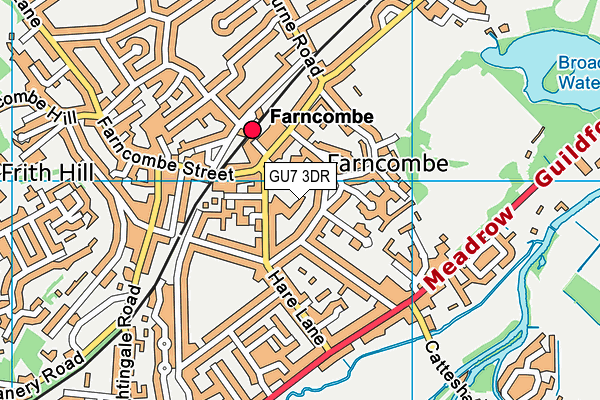 GU7 3DR map - OS VectorMap District (Ordnance Survey) GU7 3DR map - OS VectorMap District (Ordnance Survey)