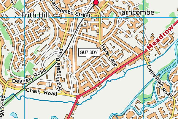 GU7 3DY map - OS VectorMap District (Ordnance Survey) GU7 3DY map - OS VectorMap District (Ordnance Survey)