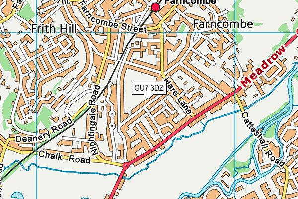 GU7 3DZ map - OS VectorMap District (Ordnance Survey) GU7 3DZ map - OS VectorMap District (Ordnance Survey)