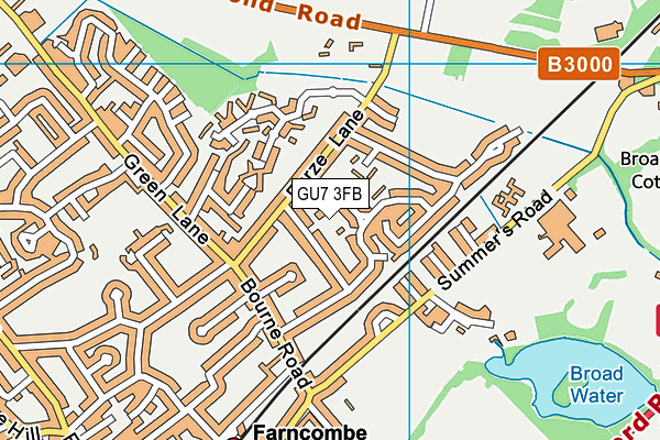 GU7 3FB map - OS VectorMap District (Ordnance Survey) GU7 3FB map - OS VectorMap District (Ordnance Survey)