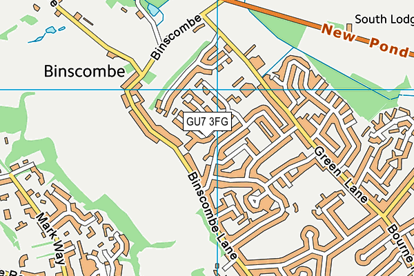 GU7 3FG map - OS VectorMap District (Ordnance Survey) GU7 3FG map - OS VectorMap District (Ordnance Survey)