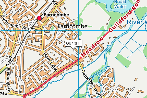 GU7 3HF map - OS VectorMap District (Ordnance Survey) GU7 3HF map - OS VectorMap District (Ordnance Survey)