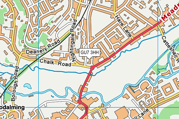 GU7 3HH map - OS VectorMap District (Ordnance Survey) GU7 3HH map - OS VectorMap District (Ordnance Survey)