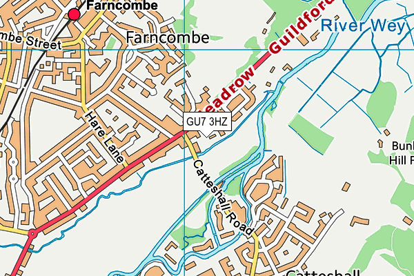 GU7 3HZ map - OS VectorMap District (Ordnance Survey) GU7 3HZ map - OS VectorMap District (Ordnance Survey)