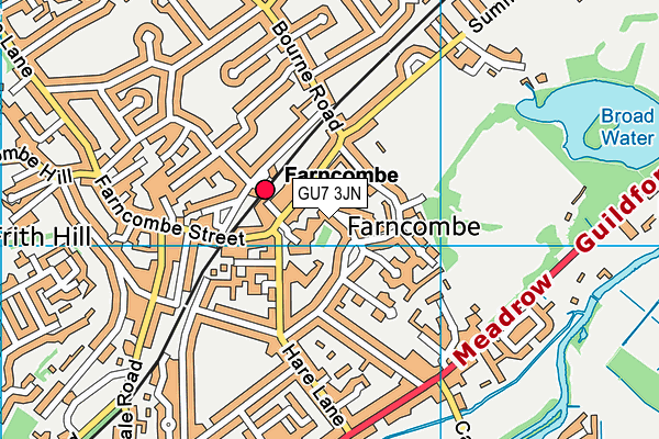 GU7 3JN map - OS VectorMap District (Ordnance Survey) GU7 3JN map - OS VectorMap District (Ordnance Survey)