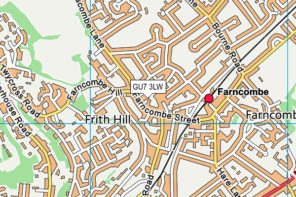 GU7 3LW map - OS VectorMap District (Ordnance Survey)