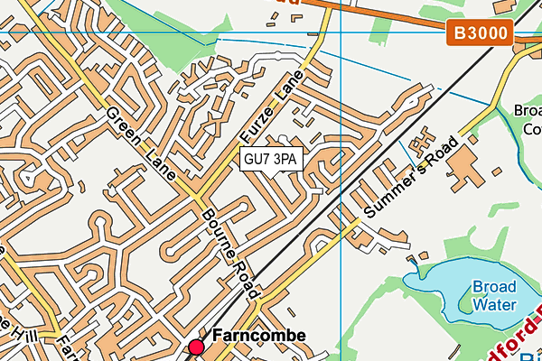 GU7 3PA map - OS VectorMap District (Ordnance Survey) GU7 3PA map - OS VectorMap District (Ordnance Survey)