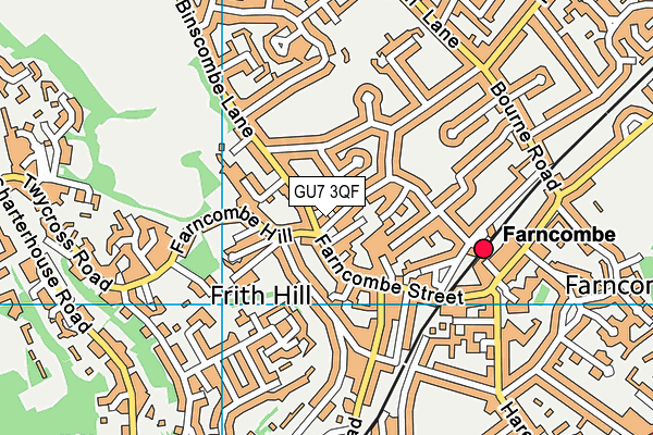 GU7 3QF map - OS VectorMap District (Ordnance Survey) GU7 3QF map - OS VectorMap District (Ordnance Survey)