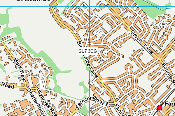 GU7 3QG map - OS VectorMap District (Ordnance Survey) GU7 3QG map - OS VectorMap District (Ordnance Survey)