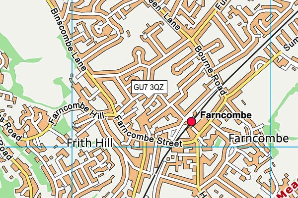 GU7 3QZ map - OS VectorMap District (Ordnance Survey) GU7 3QZ map - OS VectorMap District (Ordnance Survey)