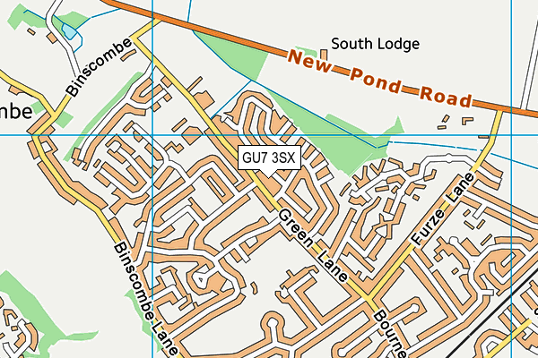 GU7 3SX map - OS VectorMap District (Ordnance Survey) GU7 3SX map - OS VectorMap District (Ordnance Survey)