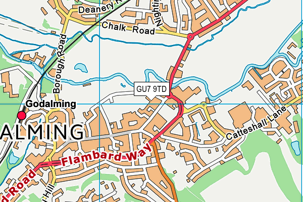 GU7 9TD map - OS VectorMap District (Ordnance Survey) GU7 9TD map - OS VectorMap District (Ordnance Survey)
