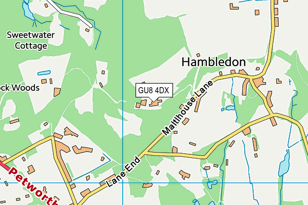 GU8 4DX map - OS VectorMap District (Ordnance Survey) GU8 4DX map - OS VectorMap District (Ordnance Survey)