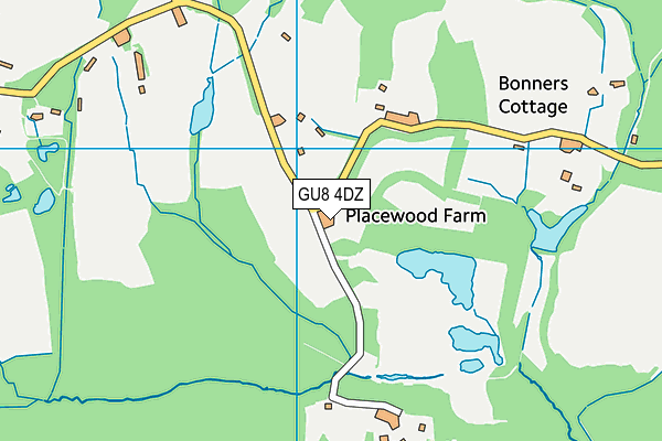 GU8 4DZ map - OS VectorMap District (Ordnance Survey) GU8 4DZ map - OS VectorMap District (Ordnance Survey)
