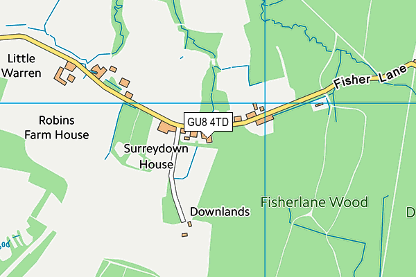 GU8 4TD map - OS VectorMap District (Ordnance Survey) GU8 4TD map - OS VectorMap District (Ordnance Survey)