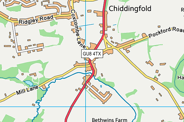 GU8 4TX map - OS VectorMap District (Ordnance Survey) GU8 4TX map - OS VectorMap District (Ordnance Survey)