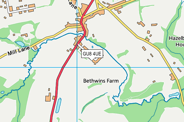 GU8 4UE map - OS VectorMap District (Ordnance Survey) GU8 4UE map - OS VectorMap District (Ordnance Survey)