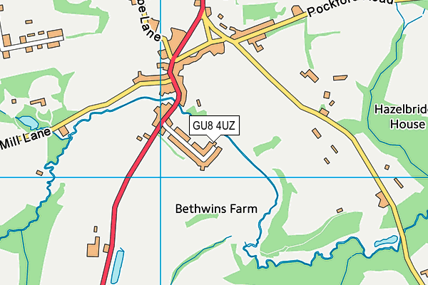 GU8 4UZ map - OS VectorMap District (Ordnance Survey) GU8 4UZ map - OS VectorMap District (Ordnance Survey)