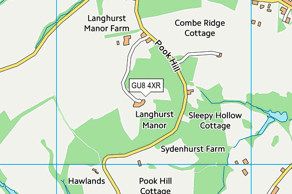 GU8 4XR map - OS VectorMap District (Ordnance Survey) GU8 4XR map - OS VectorMap District (Ordnance Survey)