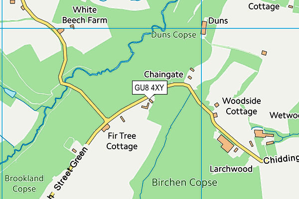 GU8 4XY map - OS VectorMap District (Ordnance Survey) GU8 4XY map - OS VectorMap District (Ordnance Survey)