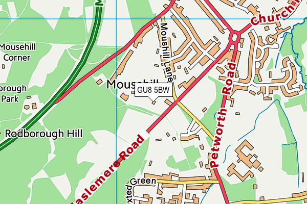 GU8 5BW map - OS VectorMap District (Ordnance Survey) GU8 5BW map - OS VectorMap District (Ordnance Survey)