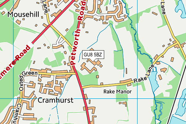 GU8 5BZ map - OS VectorMap District (Ordnance Survey) GU8 5BZ map - OS VectorMap District (Ordnance Survey)