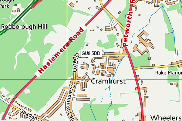 GU8 5DD map - OS VectorMap District (Ordnance Survey) GU8 5DD map - OS VectorMap District (Ordnance Survey)
