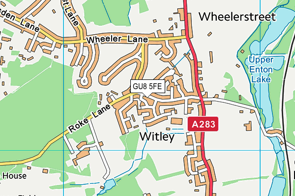 GU8 5FE map - OS VectorMap District (Ordnance Survey) GU8 5FE map - OS VectorMap District (Ordnance Survey)