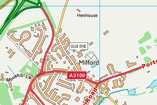 GU8 5HE map - OS VectorMap District (Ordnance Survey) GU8 5HE map - OS VectorMap District (Ordnance Survey)