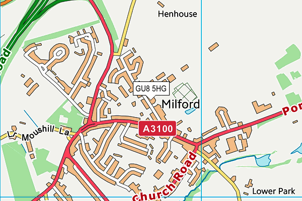 GU8 5HG map - OS VectorMap District (Ordnance Survey) GU8 5HG map - OS VectorMap District (Ordnance Survey)