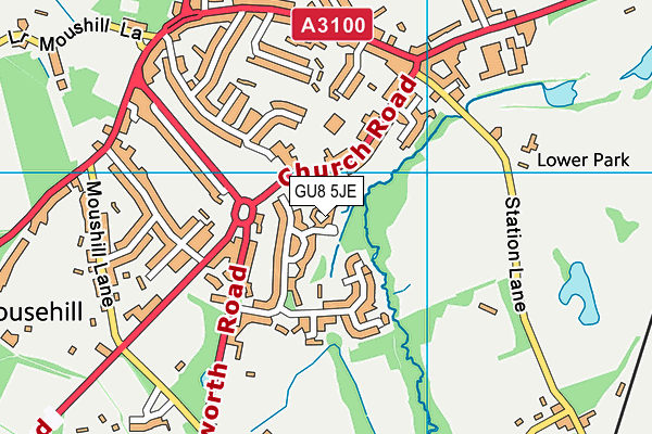 GU8 5JE map - OS VectorMap District (Ordnance Survey) GU8 5JE map - OS VectorMap District (Ordnance Survey)