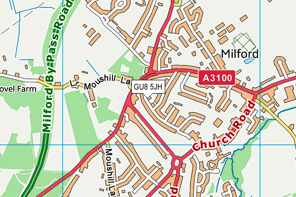 GU8 5JH map - OS VectorMap District (Ordnance Survey) GU8 5JH map - OS VectorMap District (Ordnance Survey)