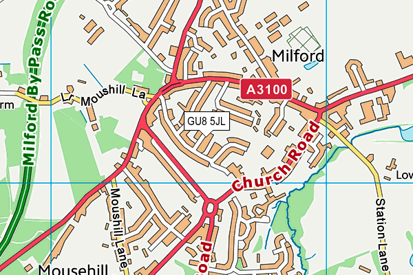 GU8 5JL map - OS VectorMap District (Ordnance Survey) GU8 5JL map - OS VectorMap District (Ordnance Survey)