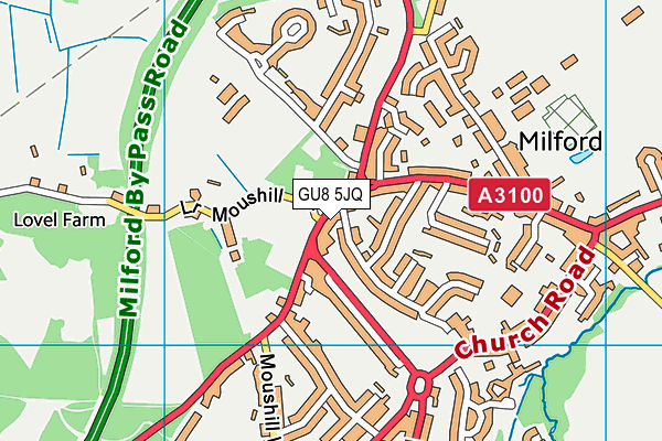 GU8 5JQ map - OS VectorMap District (Ordnance Survey) GU8 5JQ map - OS VectorMap District (Ordnance Survey)
