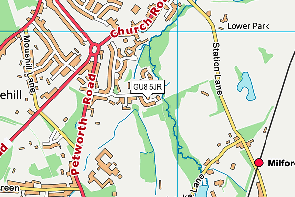 GU8 5JR map - OS VectorMap District (Ordnance Survey) GU8 5JR map - OS VectorMap District (Ordnance Survey)