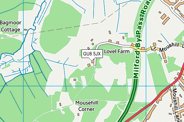 GU8 5JX map - OS VectorMap District (Ordnance Survey)