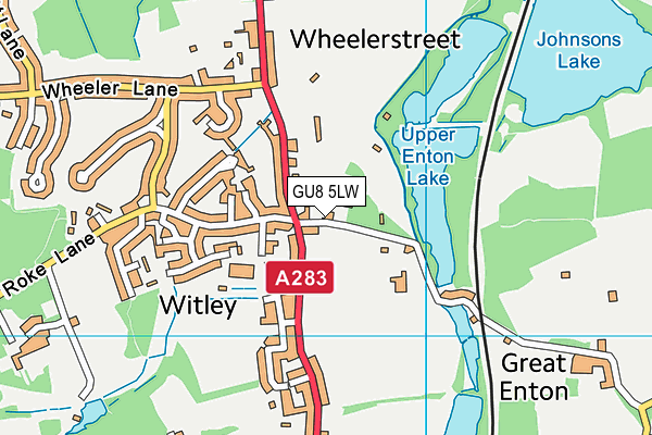 GU8 5LW map - OS VectorMap District (Ordnance Survey) GU8 5LW map - OS VectorMap District (Ordnance Survey)