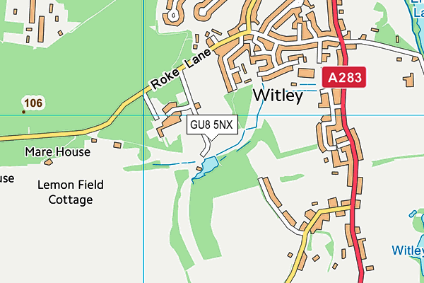 GU8 5NX map - OS VectorMap District (Ordnance Survey) GU8 5NX map - OS VectorMap District (Ordnance Survey)