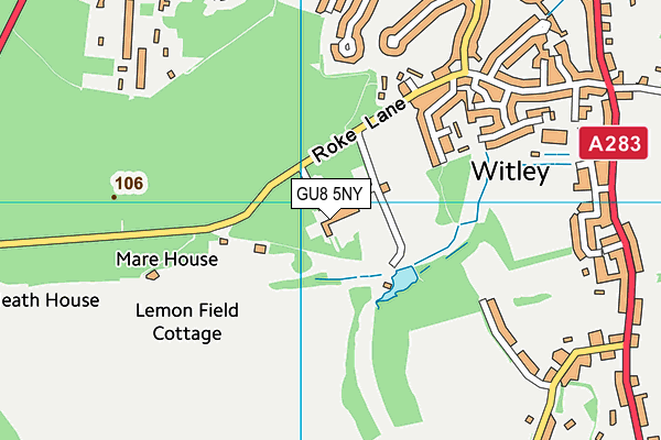 GU8 5NY map - OS VectorMap District (Ordnance Survey) GU8 5NY map - OS VectorMap District (Ordnance Survey)