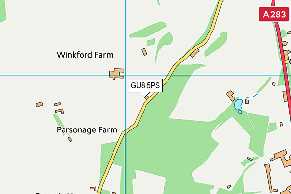 GU8 5PS map - OS VectorMap District (Ordnance Survey) GU8 5PS map - OS VectorMap District (Ordnance Survey)