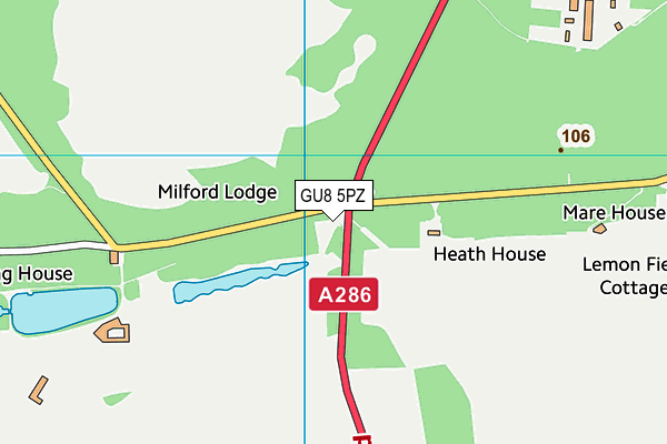 GU8 5PZ map - OS VectorMap District (Ordnance Survey) GU8 5PZ map - OS VectorMap District (Ordnance Survey)
