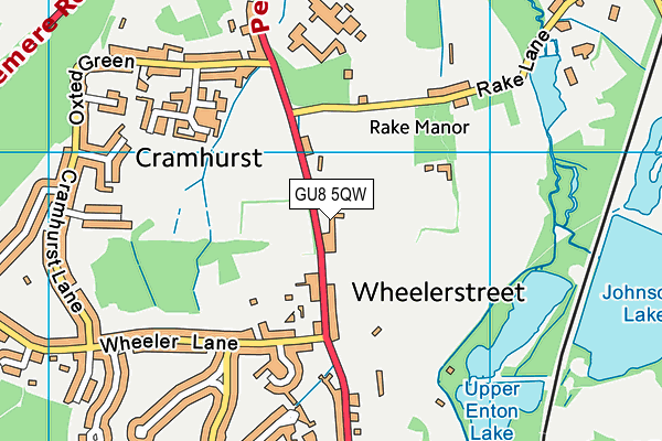 GU8 5QW map - OS VectorMap District (Ordnance Survey) GU8 5QW map - OS VectorMap District (Ordnance Survey)