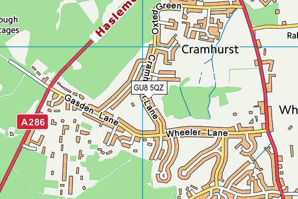GU8 5QZ map - OS VectorMap District (Ordnance Survey) GU8 5QZ map - OS VectorMap District (Ordnance Survey)