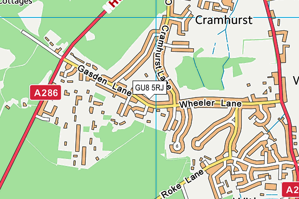 GU8 5RJ map - OS VectorMap District (Ordnance Survey) GU8 5RJ map - OS VectorMap District (Ordnance Survey)