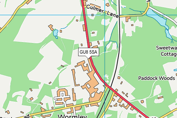 GU8 5SA map - OS VectorMap District (Ordnance Survey) GU8 5SA map - OS VectorMap District (Ordnance Survey)