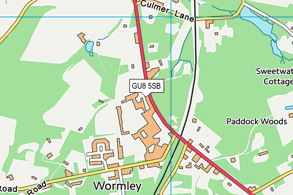 GU8 5SB map - OS VectorMap District (Ordnance Survey) GU8 5SB map - OS VectorMap District (Ordnance Survey)