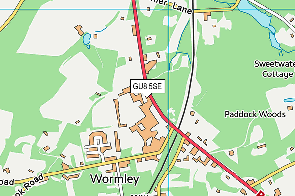 GU8 5SE map - OS VectorMap District (Ordnance Survey) GU8 5SE map - OS VectorMap District (Ordnance Survey)