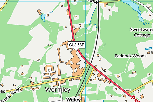 GU8 5SF map - OS VectorMap District (Ordnance Survey) GU8 5SF map - OS VectorMap District (Ordnance Survey)